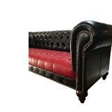 3A Mobilya Red and Black Chesterfield