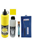 Mobilya Boyası-Cadence Multisurface H-008 Limon Sarı 500Ml Ultimate Vernik Mat 250Ml Saten Rulo Set