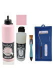 Mobilya Boyası-Cadence Multisurface H-024 Bebek Pembe 500Ml Ultimate Vernik Mat 250Ml Saten Rulo Set