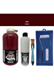 Mobilya Boyası-Cadence Multisurface H-055 Bordo 2000Ml Ultimate Vernik Mat 500Ml Saten Rulo Set