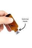 10 Adet Amber Cam Shot Şişesi Sızdırmaz Silver Metal Kapaklı Koku Süs ÇokAmaçlı 50ml