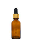Altın/Siyah Cam Pipetli 30ml Amber Cam Şişeler 3 Adet