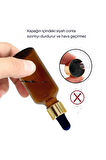 Altın/Siyah Cam Pipetli 30ml Amber Cam Şişeler 6 Adet