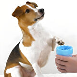 Silikon Jel Fırçalı Kedi Köpek Pati Ayak Yıkama Temizleme Kovası (Küçük)