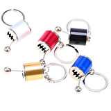 Hareketli Araba Vites Anahtarlık Altı Hız Manuel Vites Dişli Shifter Topuzu Metal Anahtarlık