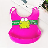 Çocuk Bebek Mama Önlüğü Dökülme Engelleyici Bükülebilir Pembe