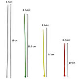 30 Parça Plastik Kablo Kelepçe Seti Kablo Düzenleyici Bağlama Bantları