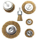 6′lı Pimli Tel Fırça Seti Pas Yağ Kir Boya Yapışkan Çözücü