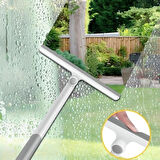 360 Derece Döner Başlıklı Cam Sil Çok Amaçlı Pratik Cam Ayna Fayans Silme Aparatı