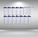 BUFFER® Statik Akıllı Kağıt Ingilizce Çarpım Tablosu 100x56 Cm(1 Adet Silgili Kalemli)