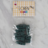 Loren Crafts yeşil 8 li çoban düğmesi - 65