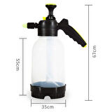 BUFFER® 2 Başlıklı Oto Köpük, Su Püskürtme ve Bitki Bakım Sulama Aleti Oto Yıkama Spreyi 2 Litre