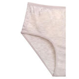 4'lü Yeni Seri Renkli Yüksek Bel Fitilli Ribana Bato Külot Pembe