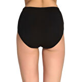 4 Adet Tutku Kadın Yüksek Bel Bato Kalın Lastik Külot Gri