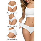 Kadın Dikişsiz Lazer Kesim Esnek İz yapmayan Külot Ten