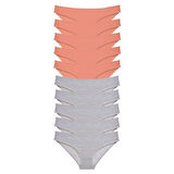 10 adet Süper Eko Set Likralı Kadın Slip Külot Pudra Gri