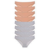 8 adet Süper Eko Set Likralı Kadın Slip Külot Ten Gri