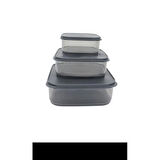 3'lü Yatay Füme Renk Saklama Kabı Royaleks-VİV-OX258