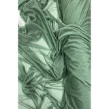 Yağmur Damlası Simli Abiye Elbise Şallık Tül Kumaş Mint Yeşil 75