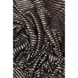 Sakallı Çizgili Pullu Kumaş Pullu Payet Kumaş Abiye Nişan Düğün Siyah Bakır