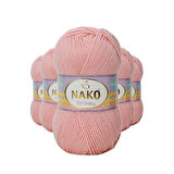 5 Adet Elite Baby El Örgü İpi Tüylenmeyen Bebek Yünü Pudra 6165