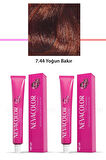 2 li Set Premium 7.44 Yoğun Bakır - Kalıcı Krem Saç Boyası 2 X 50 g Tüp