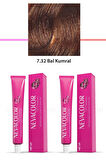 2 li Set Premium 7.32 Bal Kumral - Kalıcı Krem Saç Boyası 2 X 50 g Tüp