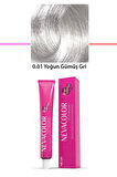 Premium 0.01 Yoğun Gümüş Gri - Kalıcı Krem Saç Boyası 2 X 50 g Tüp