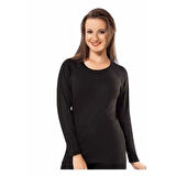 Kota Kadın Kışlık Termal Sıcak Tutan Tayt ve Fanila Takım 2'li Set Siyah