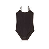 İp Askılı Kadın Çıtçıtlı Body Siyah