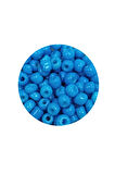 Dökme Cam Kum Boncuk Büyük Boy (6/0) 4 mm - 60 Gram - Açık Mavi - BNC142
