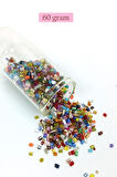 Kesme Cam Boncuk 2mm - 60 Gram - Karışık Renkli - BNC357