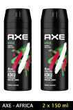2 Adet Axe Africa Erkek Deodorant Sprey 150 ml