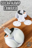 Kamp Lambası Işıldak Beyaz Işık Güneş Enerjili Solar Aydınlatma 5 Kanatlı Katlanabilir