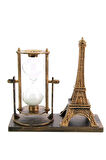 Retro Eyfel Kulesi Ve Kum Saati Dekoratif Ahşap Görünümlü Masa Biblosu