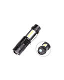 Taşınabilir Şarjlı LED Fener - 4 Modlu, 2000LM, Ayarlanabilir Odak