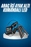 Araç Içi Aydınlatma Kumandalı 12 Led Ayak Altı Led Ambiyans Işığı Sese Duyarlı Kumandalı