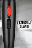 Tüm Saç Tiplerine Uygun, İki Kademeli Hız Ayarlı Fön Makinesi