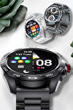 Akıllı Saat Sağlık ve Fitness Takibi Bluetooth Bağlantılı Dokunmatik Ekran