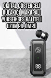 Kablolu Bluetooth Kulaklık Kulak İçi Stereo Mikrofonlu Dijital Göstergeli