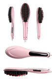 Elektrikli Saç Düzleştirici Tarak Saç Düzleştirici Fırça Sıkı Dişli Pembe