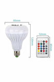 Bluetooth Hoparlör Akıllı Rgb Led Işık Renk Değiştirme Ses Bombası Ampül Görünümlü