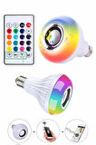 Kumandalı RGB Led Işık Bluetooth Hoparlör Ses Lambası Renkli Ampul