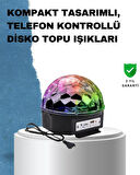 Taşınabilir RGB Disko Topu Bluetooth ve Uzaktan Kumanda Özellikli