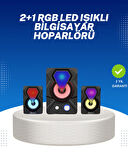 RGB Işıklı USB Hoparlör Seti 9W Çıkış Gücü Derin Bas