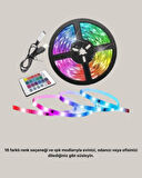 Smart Şerit LED Kumandalı USB Enerjili Suya Dayanıklı Dekoratif Aydınlatma