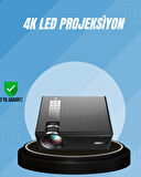 Yüksek Parlaklıkta Projeksiyon Cihazı – 1080p Destekli, Taşınabilir Ev Sineması Sistemi