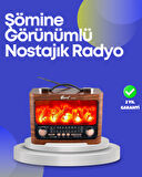 Taşınabilir Kamp Hoparlörü – Solar Şarjlı, Şömine Efektli, 7W Güçlü Ses