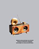 Retro Gramofon Tasarımlı Bluetooth Hoparlör – 3D Stereo Ses, 1800 mAh Batarya