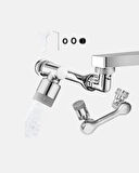 1080 Derece Musluk Aparatı – Tüm Lavabolara Uygun Esnek Başlık ve Su Akış Kontrolü